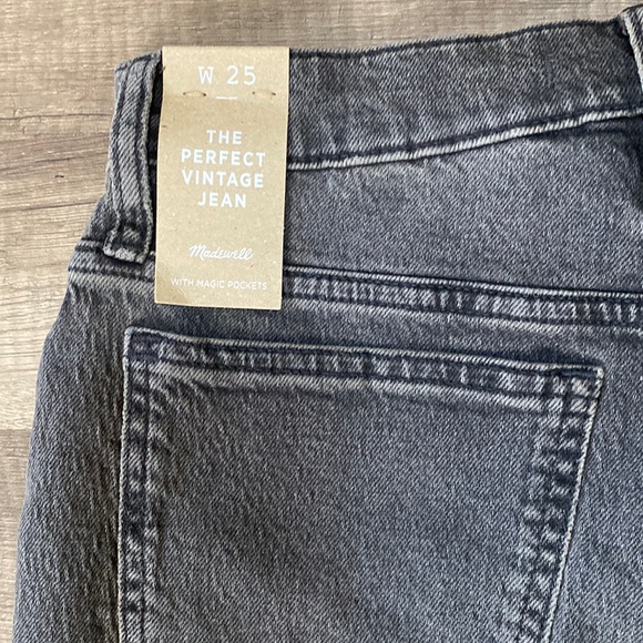 Madewell The Perfect Vintage Jean in Cosner Wash: Knee-Rip Edition size 25 - Picture 14 of 16